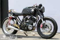 Suzuki Satria FU 150 do cafe racer o Indonesia hinh anh