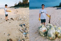 Tuần trăng mật của cặp vợ chồng son trên bãi biển Phú Yên đầy rác 