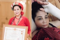 NSND Minh Hang bi nga gay tay hinh anh