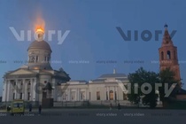 Mai vom nha tho boc chay sau vu tan cong tu UAV cua Ukraine hinh anh
