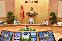Thu tuong chu tri hop chong dich voi 20 tinh, thanh dang gian cach hinh anh