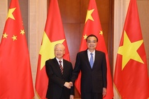 Tổng bí thư Nguyễn Phú Trọng hội kiến thủ tướng Trung Quốc