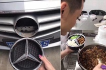 Gioi tre Trung Quoc cuop tien tai xe taxi, an cap logo oto de cau like hinh anh