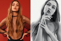 Gigi Hadid mặc áo xuyên thấu hở ngực trên tạp chí