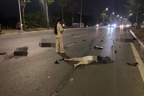 4 nan nhan vang giua duong sau vu tai nan o Ha Noi hinh anh