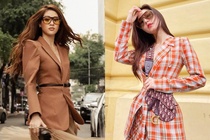 Khánh Vân, Diễm My 9X diện mốt mặc suit kèm váy