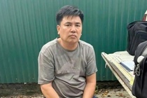 Doi tuong day CSGT vao dau xe tai tung nhot cong an xa trong nha hinh anh