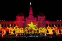 Ket man 3D Mapping gay choang ngop tai TP.HCM toi 30/4 hinh anh
