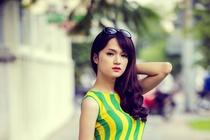 Huong Giang Idol tham gia trien lam cuoi hinh anh