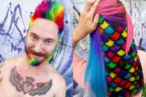 Nha tao mau toc Australia chuyen nhuom mau cau vong hinh anh