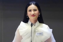Hoa hau Y Nhi lan toa thong diep ve sach tai Miss World hinh anh