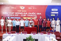 Dan nguoi dep do bo Hop bao Sieu Cup Quoc gia 2025/26 hinh anh