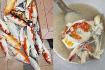 Co gai Malaysia bi chi trich vi nau sup dan ca Koi hinh anh