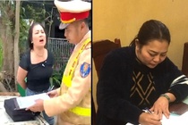 Cung co ho so de khoi to nguoi phu nu lang ma CSGT o Thanh Hoa hinh anh