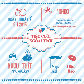 Thiep cuoi 'ngay thoat e' voi 2 phien ban danh cho nam nu hinh anh
