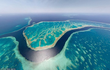 Rạn san hô Great Barrier ở Australia.