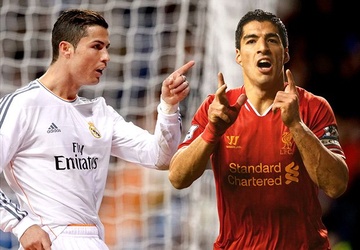 Ronaldo cung Suarez dua tranh Chiec giay vang hinh anh