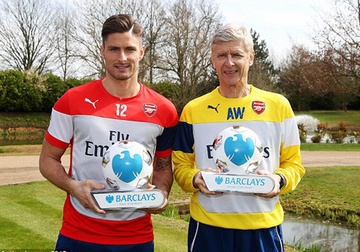 Arsenal thang lon o cuoc binh chon giai thuong thang ba hinh anh