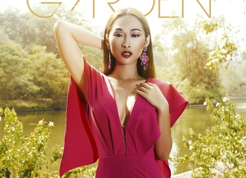 Quynh Thy lam tieu thu quyen ru trong khu vuon nhiet doi hinh anh