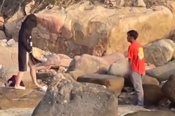 Xác minh kẻ biến thái tại bờ biển Nha Trang