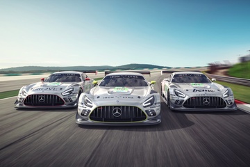 Mercedes quay lai giai dua Le Mans voi bo ba AMG LMGT3 'Mui ten bac' hinh anh