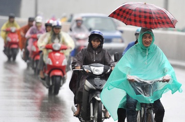 Khong khi lanh tran ve, mien Bac mua lon hinh anh