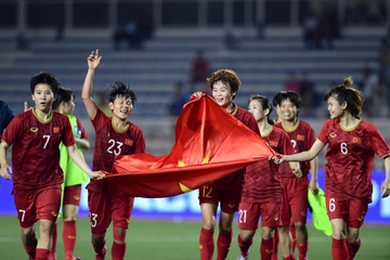 Khoanh khac tuyen nu Viet Nam bao ve thanh cong HCV SEA Games hinh anh