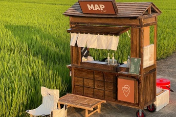Quan ca phe dong ruong hut khach o Thai Binh hinh anh