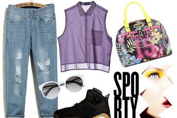 5 set do voi quan jeans boyfriend cho cuoi tuan hinh anh