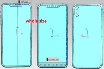 Lo ban ve thiet ke iPhone X Plus voi 3 camera sau hinh anh