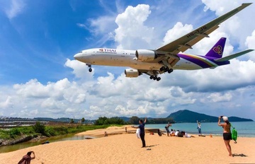 Chup anh may bay o bai bien Thai Lan co the bi tu hinh hinh anh