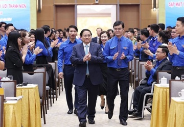 Thu tuong Chinh phu Pham Minh Chinh doi thoai voi thanh nien hinh anh