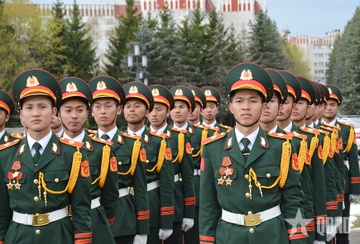 Đoàn QĐND Việt Nam chuẩn bị sơ duyệt Lễ duyệt binh ở Quảng trường Đỏ