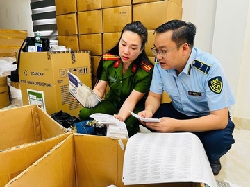 Triệt phá đường dây sản xuất hơn 100 tấn thực phẩm chức năng giả