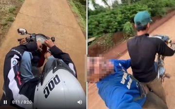 Xac minh Facebook 'Cau Ca' dang clip boc dau xe, lai bang chan hinh anh