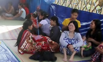 Dan dung leu, an ngu truoc cong nha may con doi no hinh anh