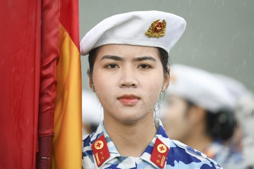 Buổi tổng hợp luyện A80 dưới cơn mưa tầm tã