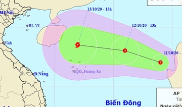 Bao so 6 vua suy yeu, Bien Dong lai co ap thap nhiet doi hinh anh