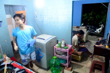 Ba cha con đi thi ảnh 9 Ba cha con di thi anh 9