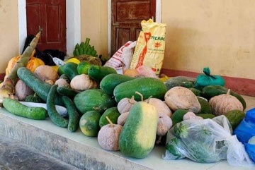 Nguoi dan o ron lu Quang Binh gom gao, rau cu gui tang ba con TP.HCM hinh anh