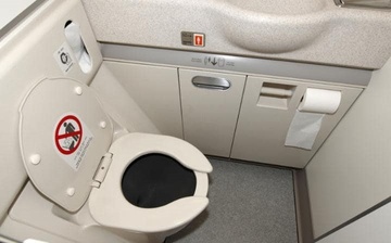 Dieu gi xay ra khi ban giat nuoc trong WC may bay? hinh anh
