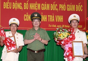 Hai dai ta duoc bo nhiem Giam doc, Pho giam doc Cong an Tra Vinh hinh anh