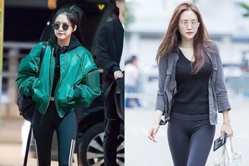Phu nu Han Quoc bi soi moi, quay len vi mac quan legging ra duong hinh anh