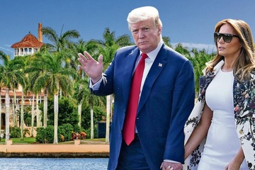Ben trong dinh thu Mar-a-Lago dat vang cua vo chong ong Trump hinh anh