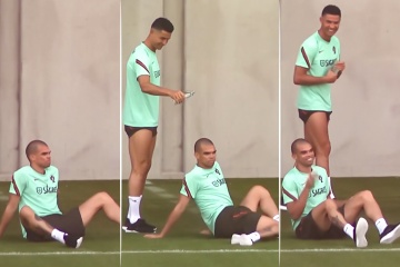 Ronaldo do nuoc len dau Pepe hinh anh