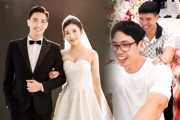 Bui Tien Dung va dan sao HAGL trong dam cuoi Le Van Truong hinh anh
