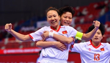 Tuyển futsal nữ Việt Nam vào tứ kết châu Á
