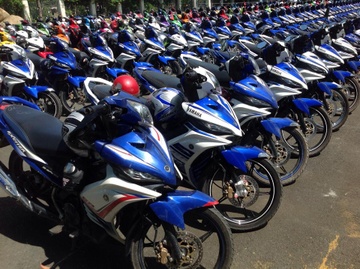 Hon 300 chiec Exciter cua biker mien Nam tu hop o Bien Hoa hinh anh