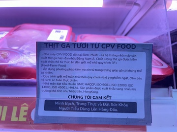 Động thái của C.P ở các chuỗi siêu thị lớn