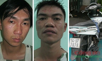 Trinh sat truy duoi hai ten trom xe Air Blade nhu trong phim hinh anh